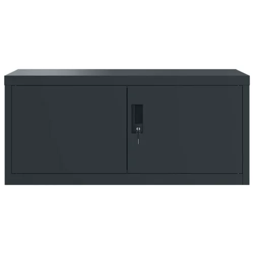  antracitszürke acél irattartó szekrény 90x40x240 cm