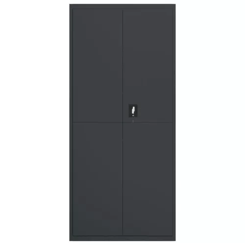  antracitszürke acél irattartó szekrény 90x40x240 cm