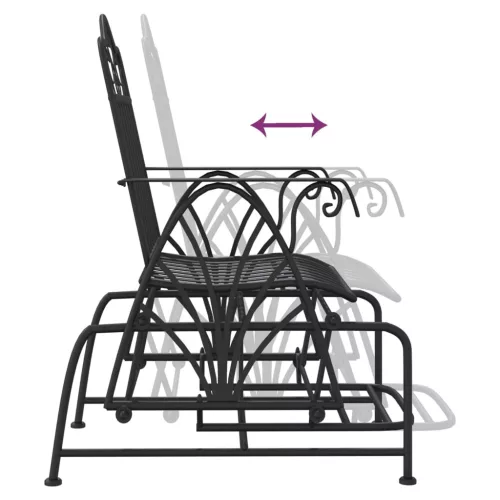  fekete acél hintapad 61 cm
