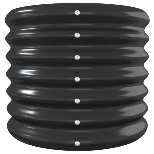  antracitszürke porszórt acél kerti magaságyás 260x40x36 cm