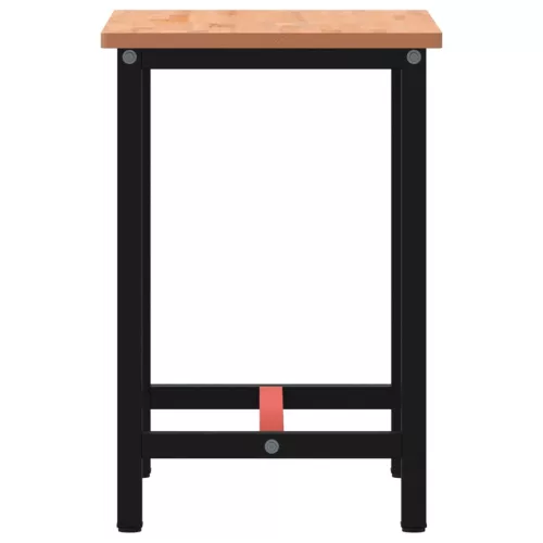  tömör bükkfa és fém munkaasztallap 80x55x81,5 cm