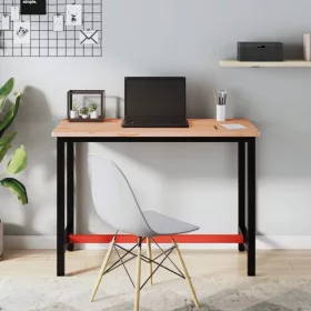  tömör bükkfa és fém munkaasztallap 115 x 55 x 81,5 cm