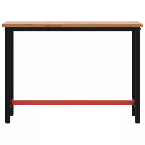  tömör bükkfa és fém munkaasztallap 115 x 55 x 81,5 cm