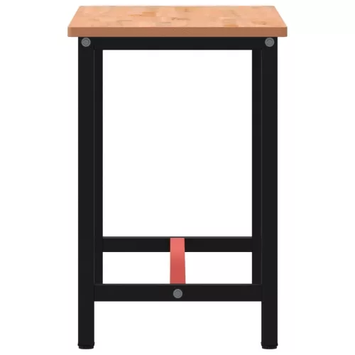  tömör bükkfa és fém munkaasztallap 115 x 55 x 81,5 cm