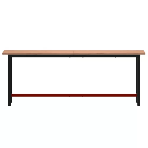  tömör bükkfa és fém munkaasztallap 220x55x81,5 cm