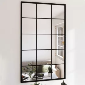  2 db fekete fém fali tükör 100x60 cm