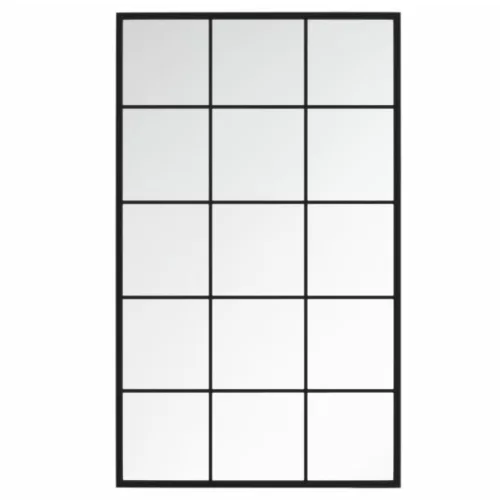  2 db fekete fém fali tükör 100x60 cm