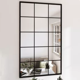  6 db fekete fém fali tükör 100x60 cm