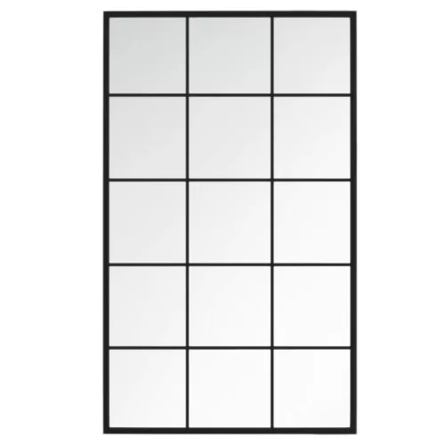  6 db fekete fém fali tükör 100x60 cm