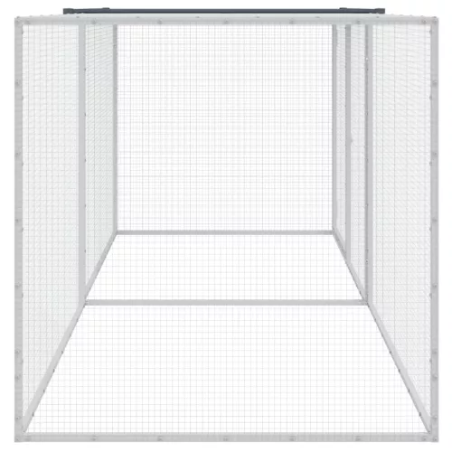  antracit színű, horganyzott acél csirkeketrec tetővel 203 x 98 x 90 cm