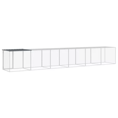 antracitszürke horganyzott acél tyúkketrec tetővel 603x98x90 cm