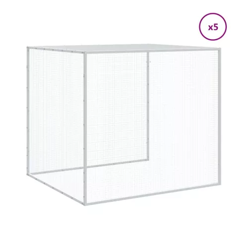  antracitszürke horganyzott acél tyúkketrec tetővel 603x98x90 cm