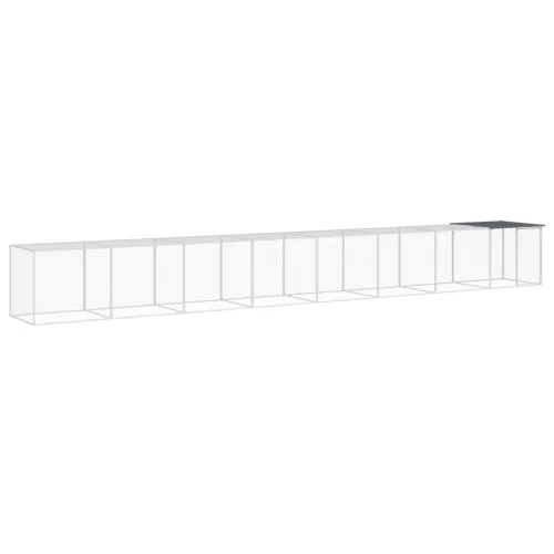  antracitszürke horganyzott acél tyúkketrec tetővel 803x98x90 cm