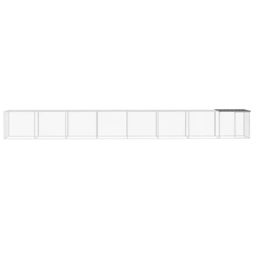  antracitszürke horganyzott acél tyúkketrec tetővel 803x98x90 cm