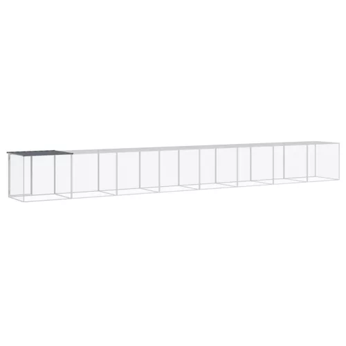  antracitszürke horganyzott acél tyúkketrec tetővel 803x98x90 cm