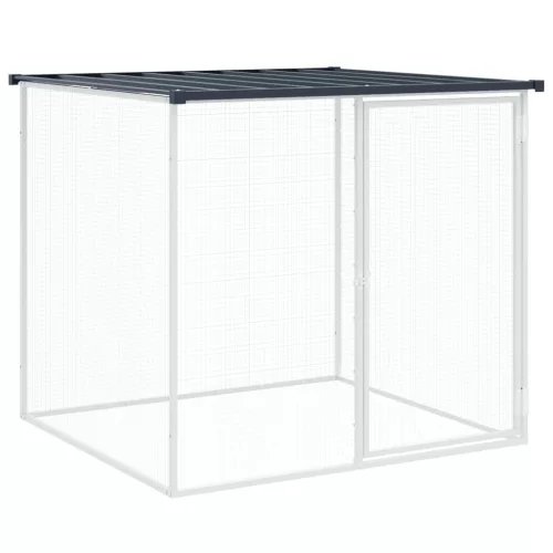  antracitszürke horganyzott acél tyúkketrec tetővel 803x98x90 cm