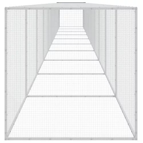  antracitszürke horganyzott acél tyúkketrec tetővel 1003x98x90cm