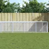  világosszürke horganyzott acél tyúkketrec tetővel 1003x98x90 cm