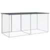  antracit színű, horganyzott acél csirkeketrec tetővel 203 x 98 x 90 cm