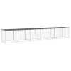  antracitszürke horganyzott acél tyúkketrec tetővel 603x98x90 cm
