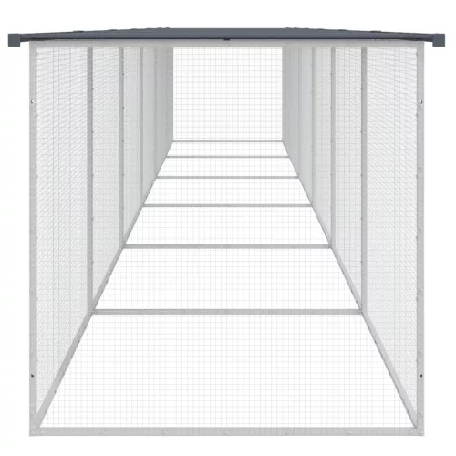  antracitszürke horganyzott acél tyúkketrec tetővel 603x98x90 cm