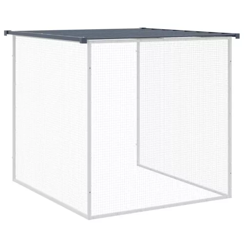  antracitszürke horganyzott acél tyúkketrec tetővel 603x98x90 cm