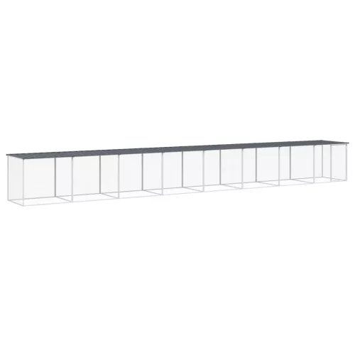  antracitszürke horganyzott acél tyúkketrec tetővel 803x98x90 cm