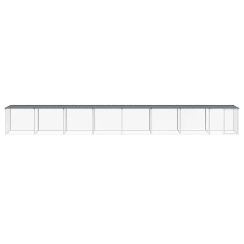  antracitszürke horganyzott acél tyúkketrec tetővel 803x98x90 cm