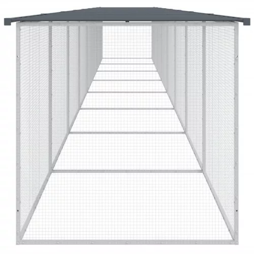  antracitszürke horganyzott acél tyúkketrec tetővel 803x98x90 cm