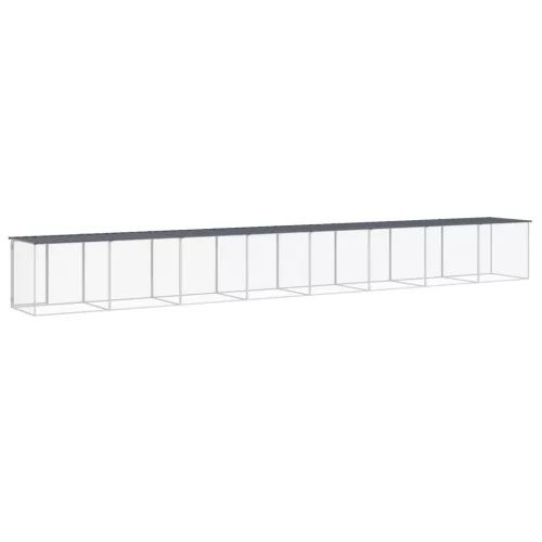  antracitszürke horganyzott acél tyúkketrec tetővel 803x98x90 cm