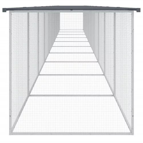  antracitszürke horganyzott acél tyúkketrec tetővel 1003x98x90cm