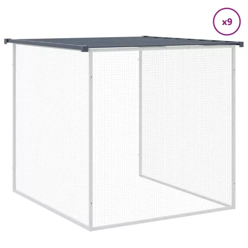  antracitszürke horganyzott acél tyúkketrec tetővel 1003x98x90cm
