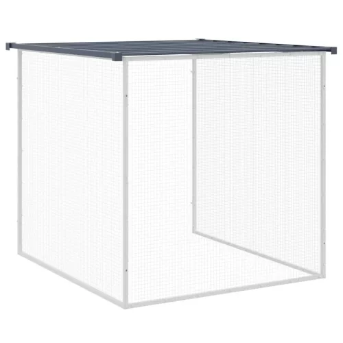 antracitszürke horganyzott acél tyúkketrec tetővel 1003x98x90cm
