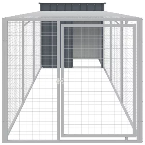  antracitszürke horganyzott acél tyúkketrec 110x405x110 cm