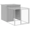  világosszürke horganyzott acél tyúkketrec 110x609x110 cm