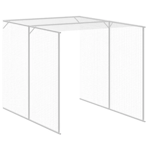  antracit horganyzott acél tyúkketrec kifutóval 165x455x181 cm