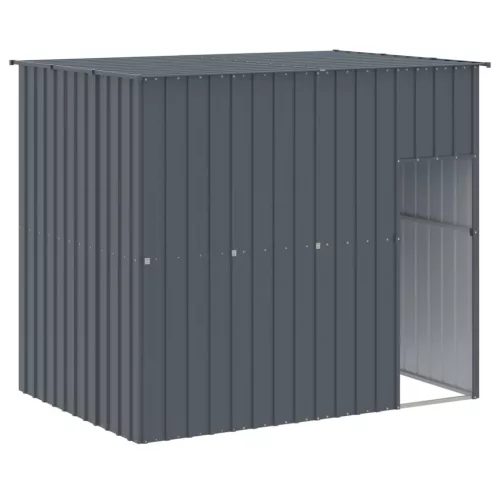  antracitszürke horganyzott acél kutyakennel 214x457x181 cm