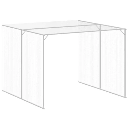  antracitszürke horganyzott acél kutyakennel 214x457x181 cm