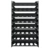  fekete rakásolható PP bortartó állvány 48 palacknak