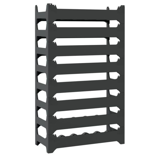  fekete rakásolható PP bortartó állvány 48 palacknak