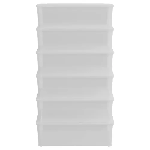  6 db rakásolható műanyag tárolódoboz 25 L