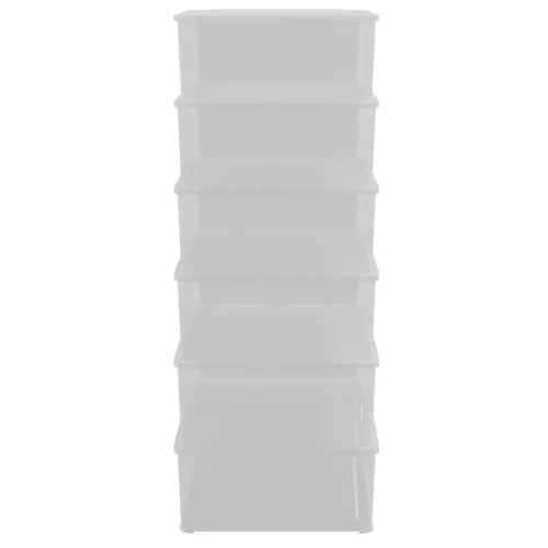  6 db rakásolható műanyag tárolódoboz 25 L