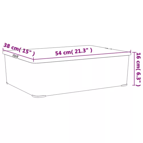  6 db rakásolható műanyag tárolódoboz 25 L