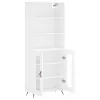  fehér szerelt fa magasszekrény 69,5 x 34 x 180 cm