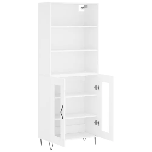  fehér szerelt fa magasszekrény 69,5 x 34 x 180 cm