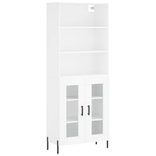  fehér szerelt fa magasszekrény 69,5 x 34 x 180 cm