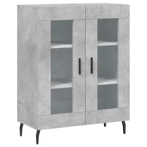  betonszürke szerelt fa magasszekrény 69,5 x 34 x 180 cm