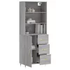  szürke sonoma szerelt fa magasszekrény 69,5 x 34 x 180 cm