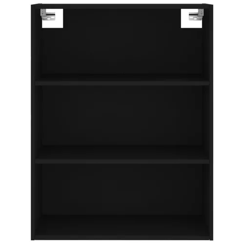  fekete szerelt fa magasszekrény 69,5 x 34 x 180 cm