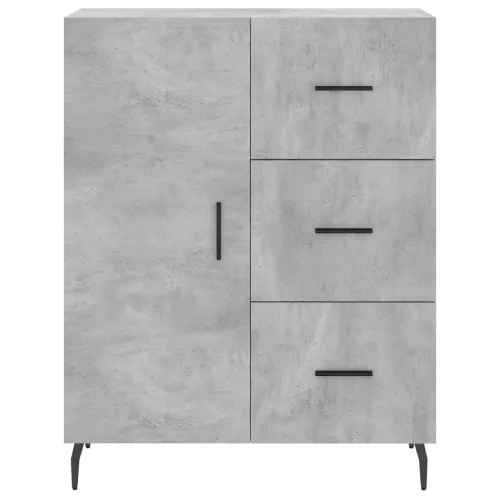  betonszürke szerelt fa magasszekrény 69,5 x 34 x 180 cm